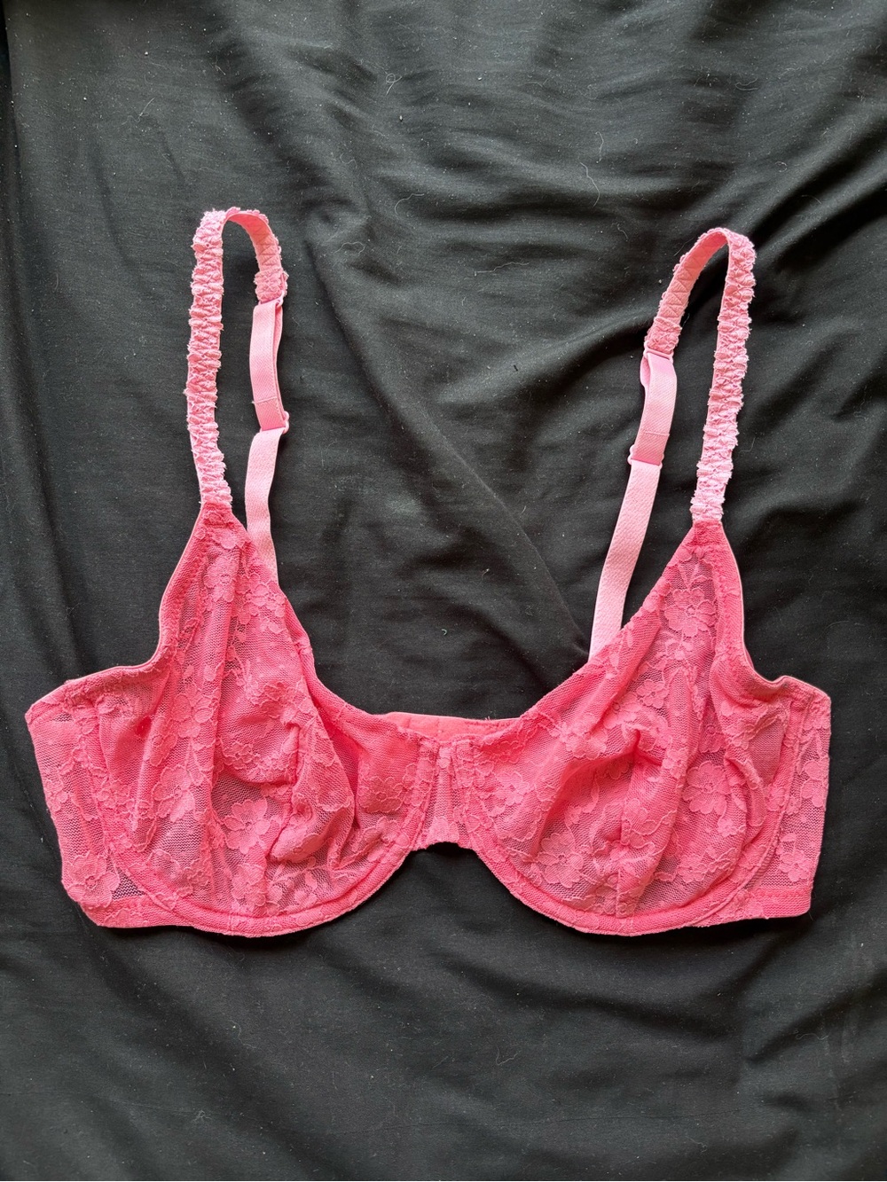wild fable Pink Lace Underwire Bra with Adjustable Straps